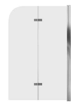 Душевая шторка на ванну Grossman GR-106110 110х150 стекло прозрачное профиль хром глянцевый ориентация универсальная